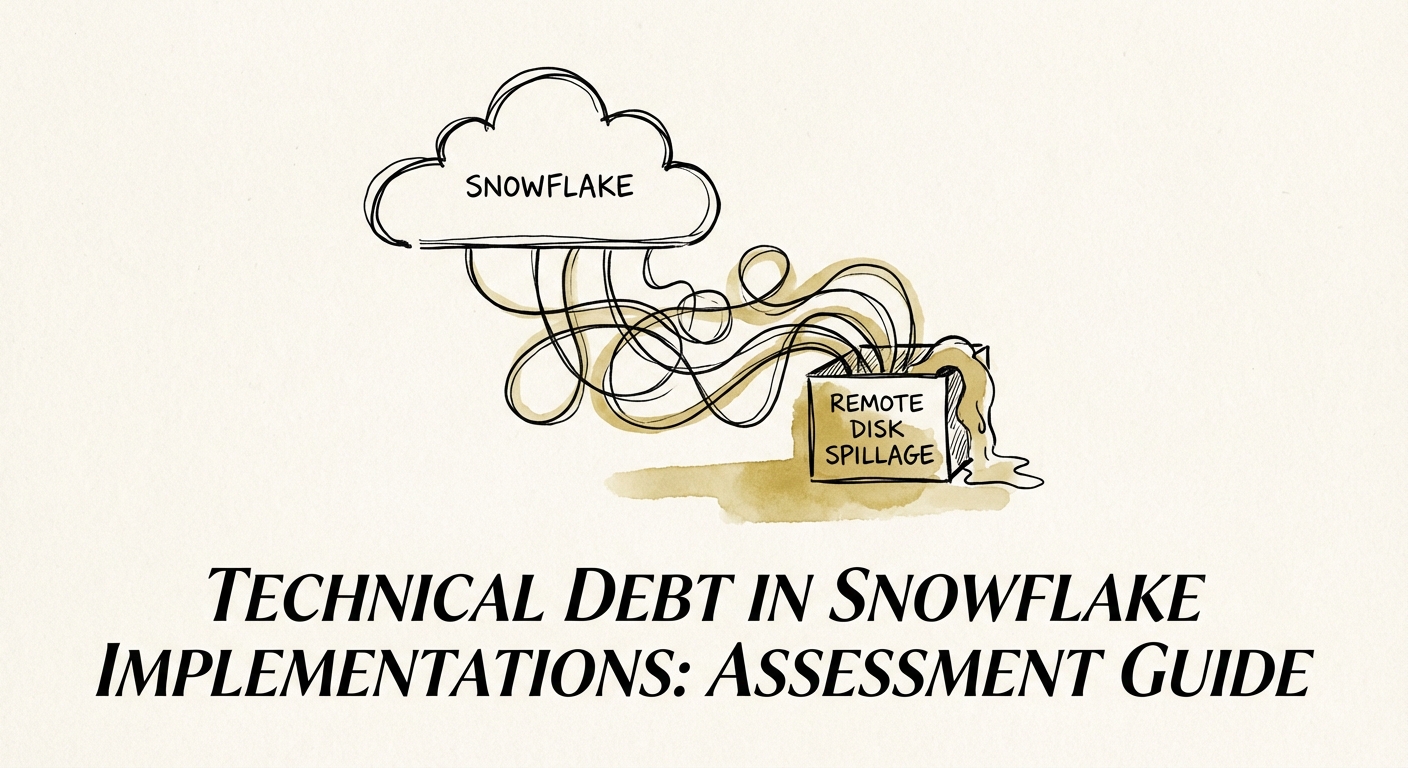 Diagram illustrating Remote Disk Spillage in Snowflake architecture