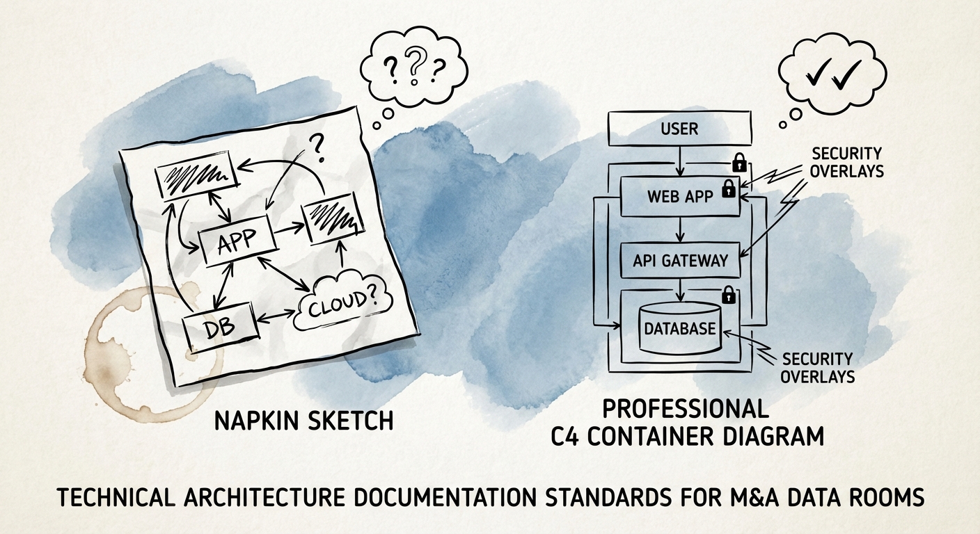 Hierarchical breakdown of the C4 model showing Context, Container, Component, and Code levels.
