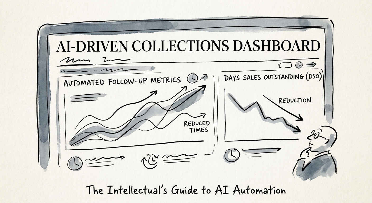 Customer service leader reviewing an AI-prepared collections follow-up with account context.