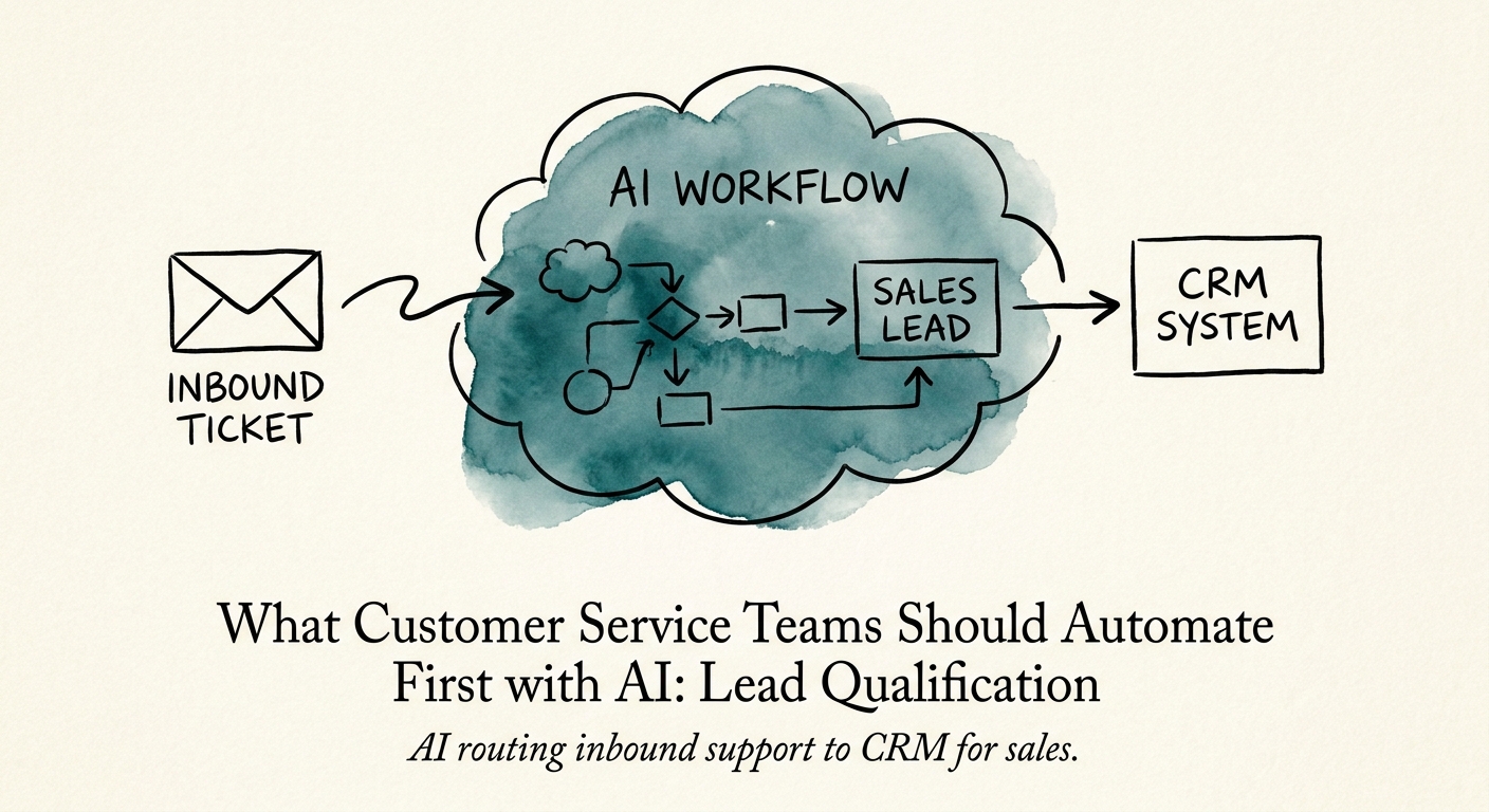 Customer service team reviewing AI-assisted lead qualification from support conversations.