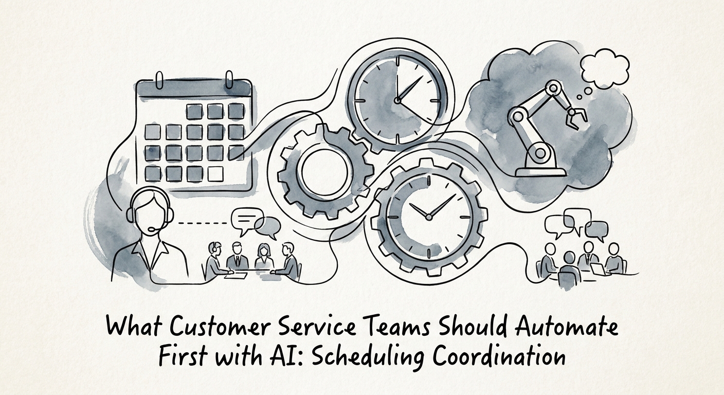 Customer service coordinator reviewing AI-suggested meeting times with customer priority, owner availability, and confirmation status.