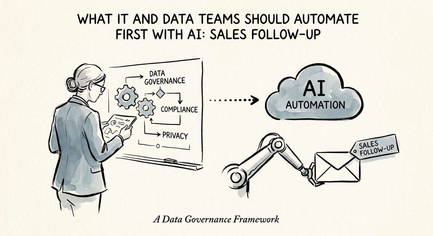 IT and revenue operations team checking CRM freshness, product usage, and account-owner permissions before sales follow-up automation.