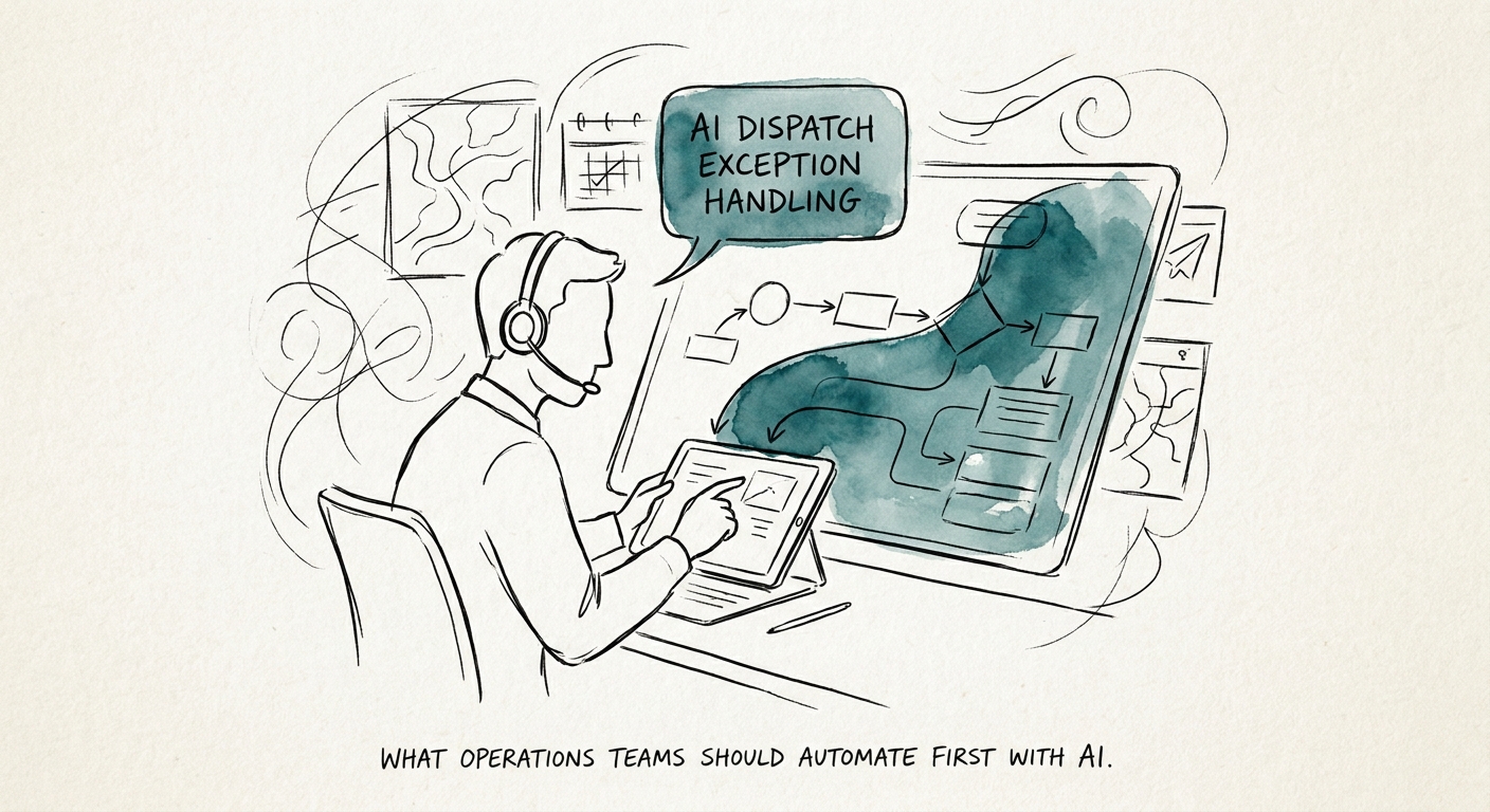 Operations team reviewing AI-prioritized dispatch exceptions.