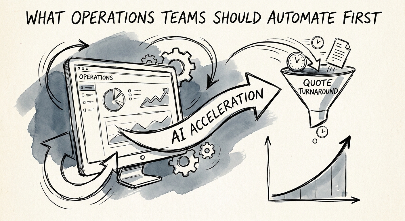 Operations and sales teams reviewing quote inputs, pricing rules, inventory or delivery constraints, and exception approvals before AI-assisted quote turnaround.