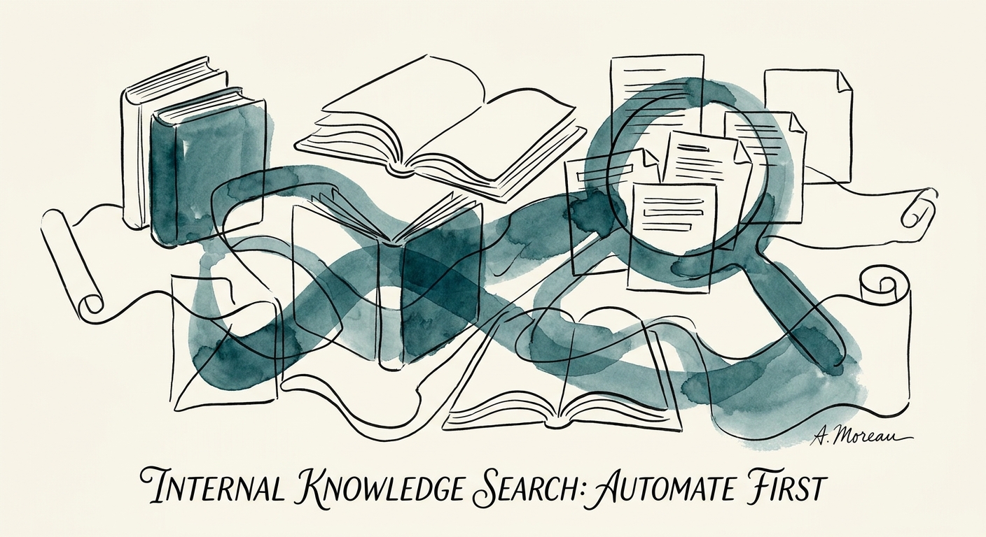 Operations teams reviewing a governed AI workflow for internal knowledge search.