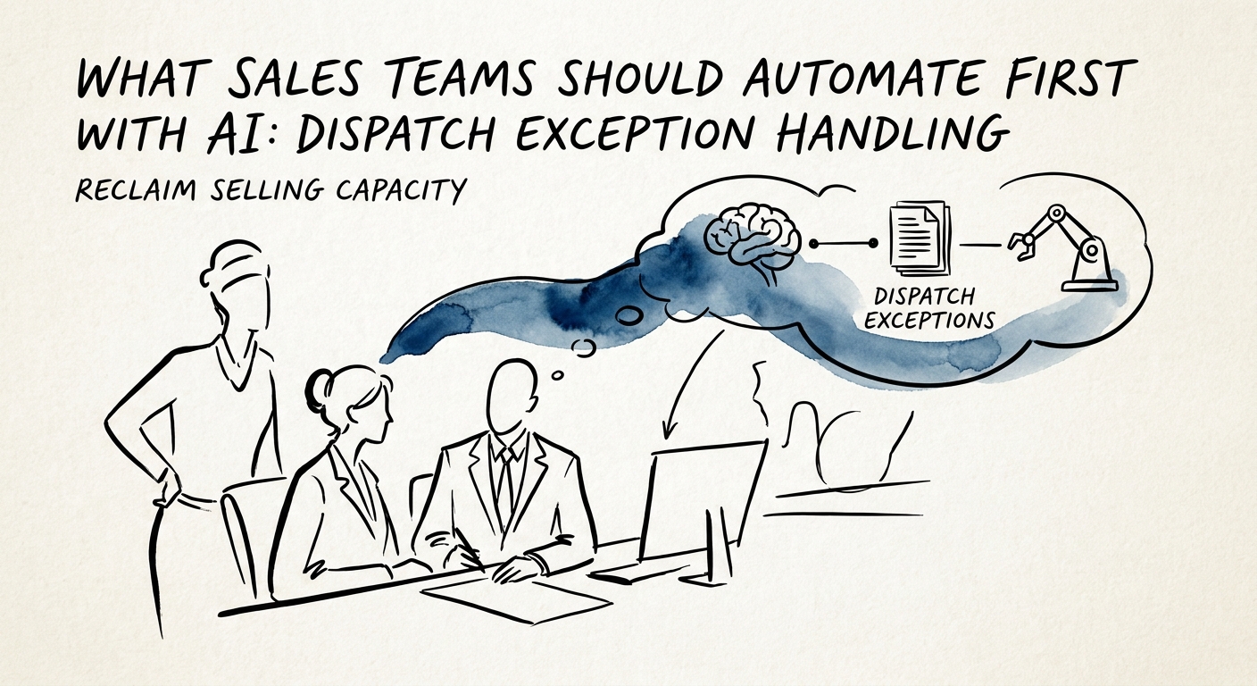Sales manager checking dispatch capacity, delivery ETA, and customer priority before approving an exception alert.
