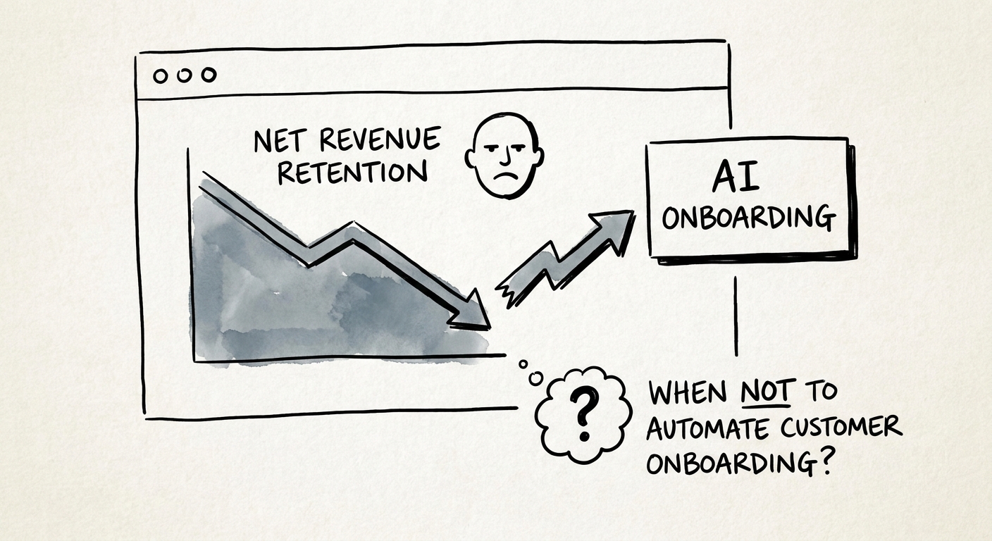 Customer success leader reviewing AI onboarding guardrails before enterprise implementation decisions are made.