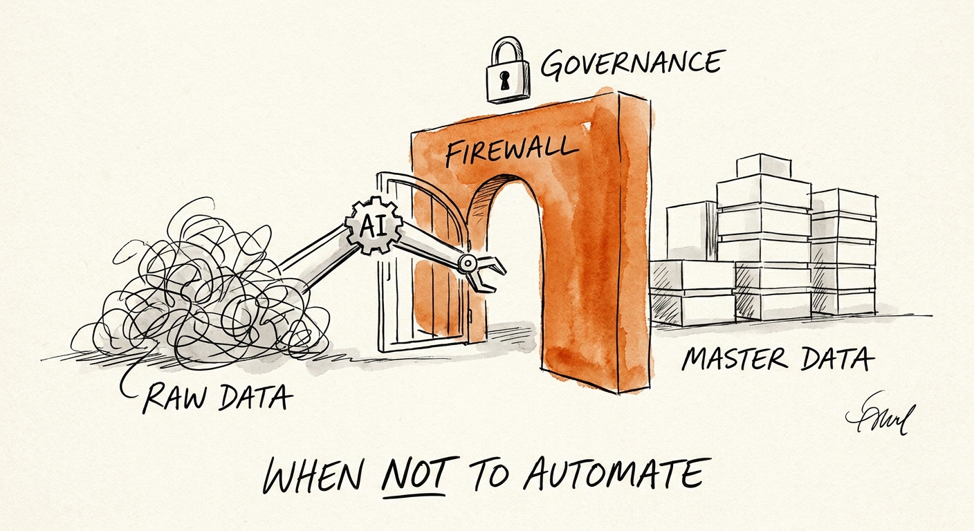 Data and operations leaders deciding whether to stop, fix ownership, or automate one governed cleanup rule.