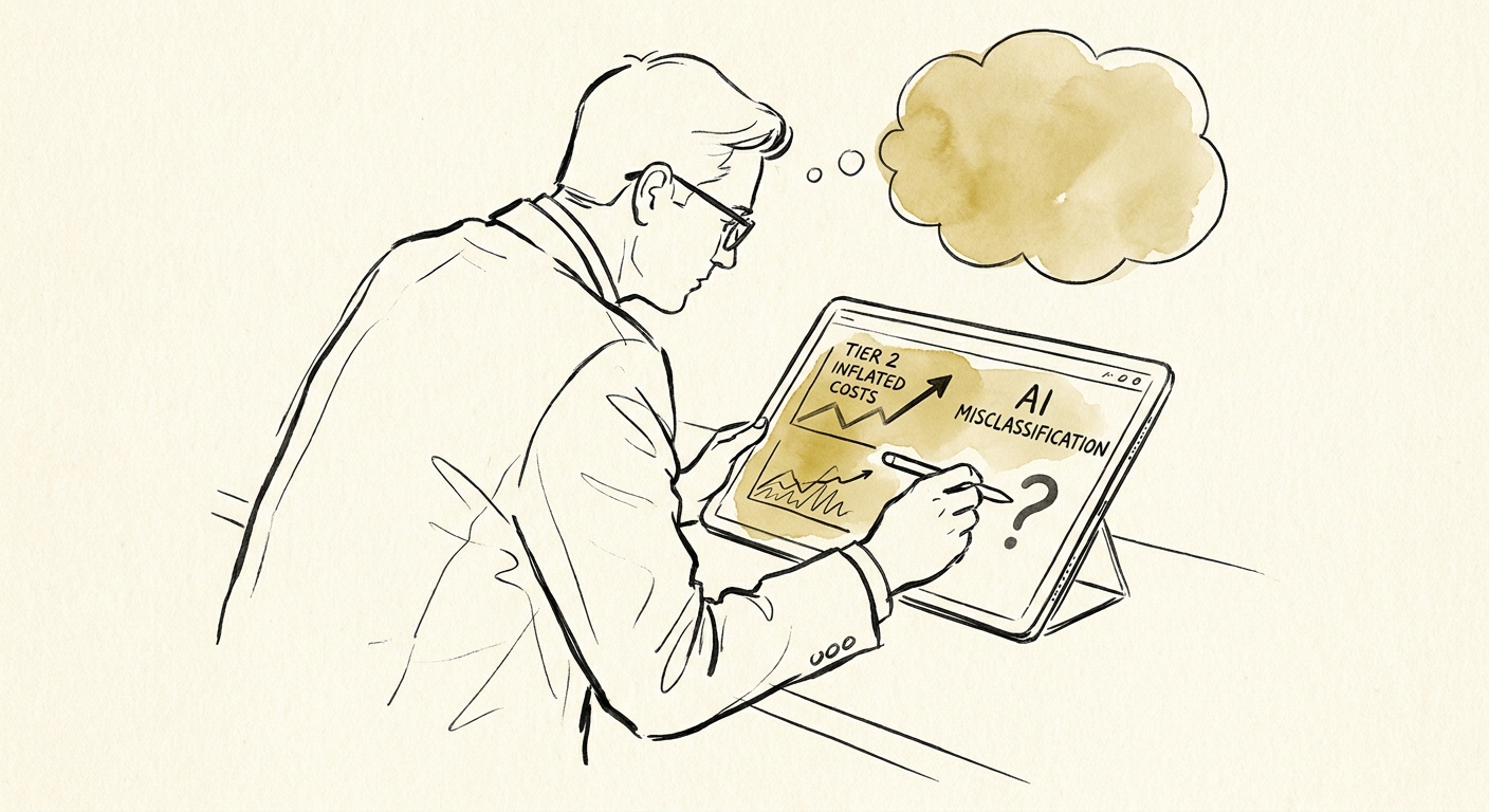 IT leader reviewing AI helpdesk routing guardrails before sensitive employee requests are escalated.