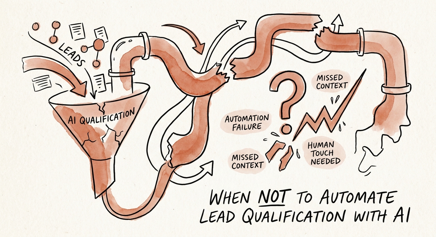Revenue leader reviewing AI lead qualification rules with CRM data quality checks.