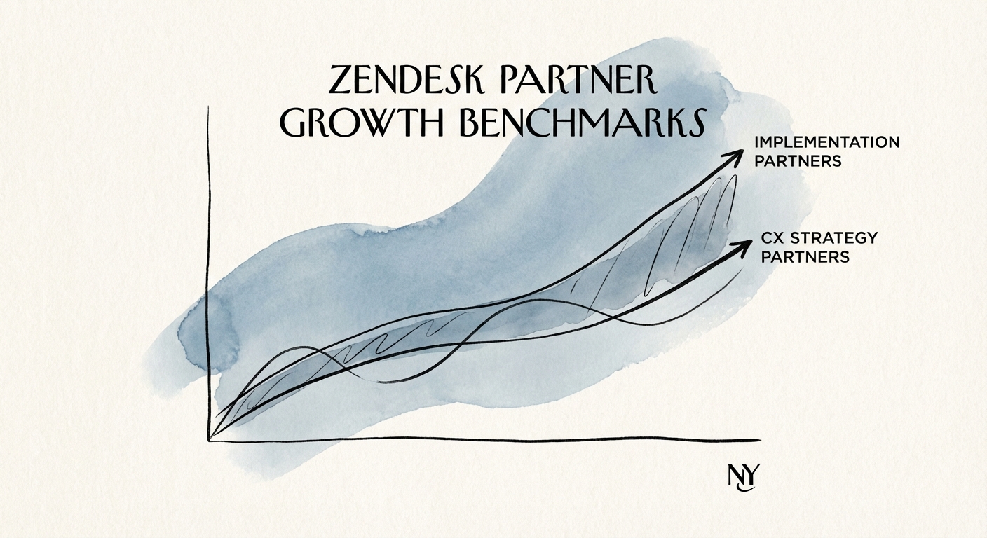 Graph showing the valuation gap between Zendesk implementation partners and CX strategy partners