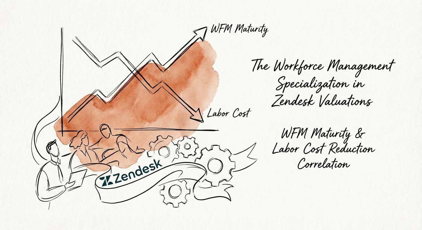 Chart showing labor cost reduction correlation with WFM maturity in Zendesk environments